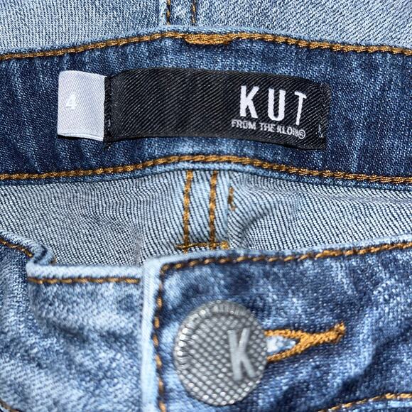 KUT from the Kloth Gidget Fray Hem Denim Shorts Size 4 Distressed Jean Cutoffs - Picture 6 of 7